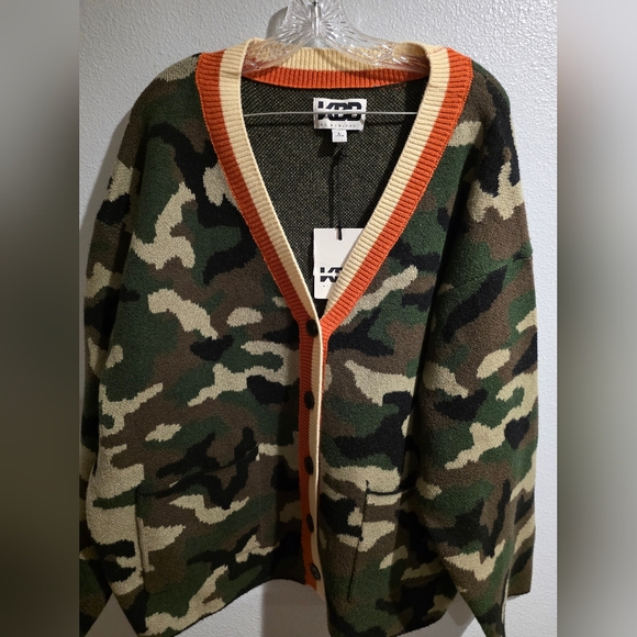KBB by KAHLANA Women's 'The Slouchy Cardigan' - Olive Camo XL - Picture 5 of 7